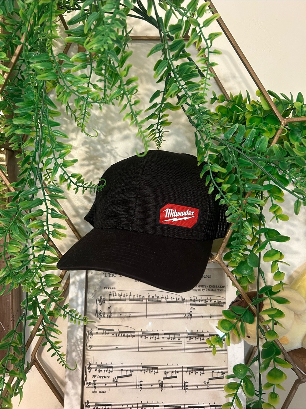 Milwaukee Black Logo Patch Trucker Cap
